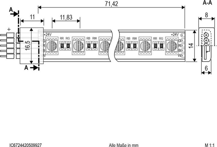 Immagine prodotto EVN-Lichttechnik Striscia LED (RGBW, 500 cm, Interno)