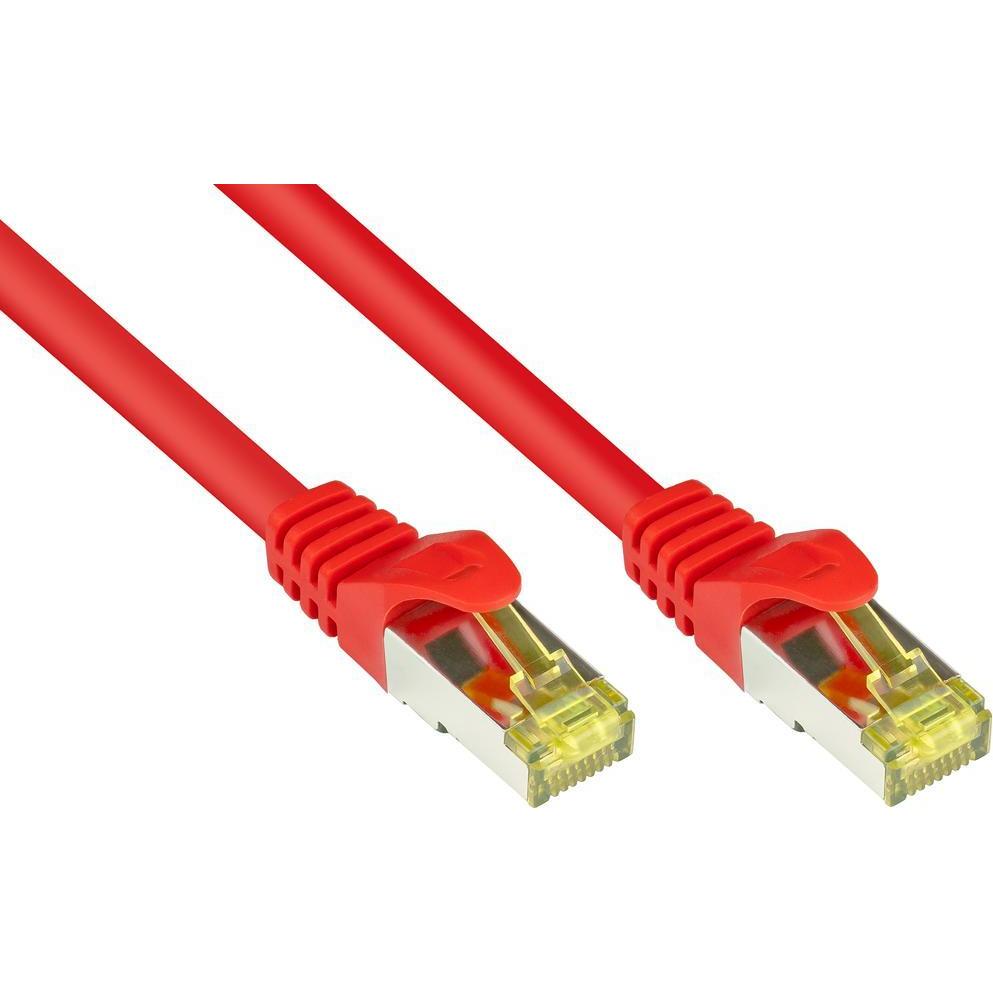 Good Connections RJ45 Patchkabel mitCat.7 Rohkabel und Rastnasenschutz (RNS), S/FTP, PiMF, halogenfrei, 600MHz, OFC (S/F...