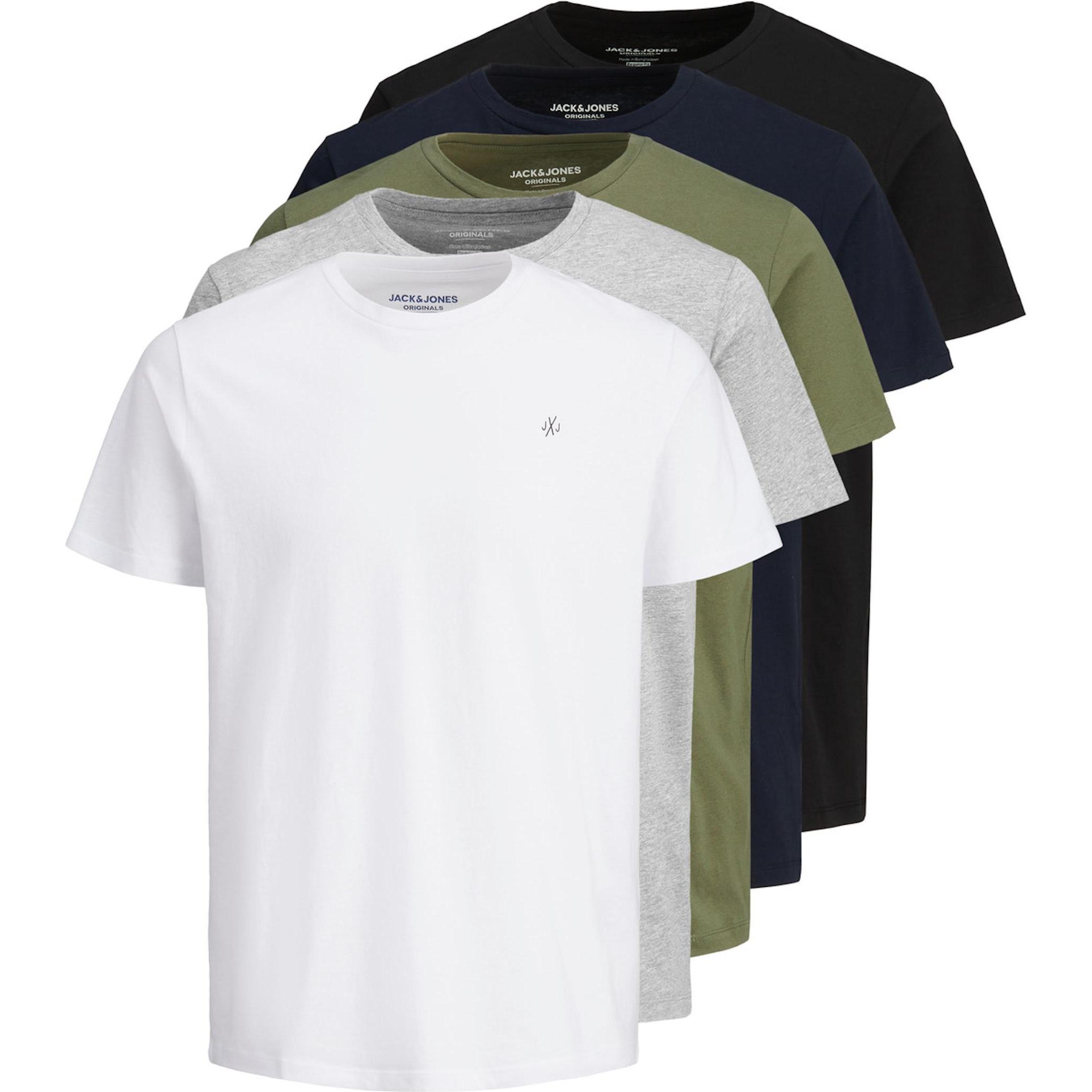 Jack & Jones, Herren, Shirt, Jorijxj, Weiss, Blau, Schwarz, Grün, Grau, (S)