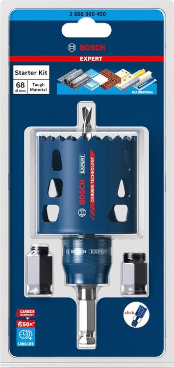 Actual product image Bosch Professional Zubehör Expert Tough Material Hole Saw Starter Set, 68 x 60 mm (68 mm)