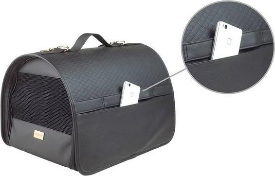Produktbild amiplay TRANSPORT BOXNEW YORK M 42X26X26CM BLAC (Hund, Katze, Atmungsaktiv, Faltbar)