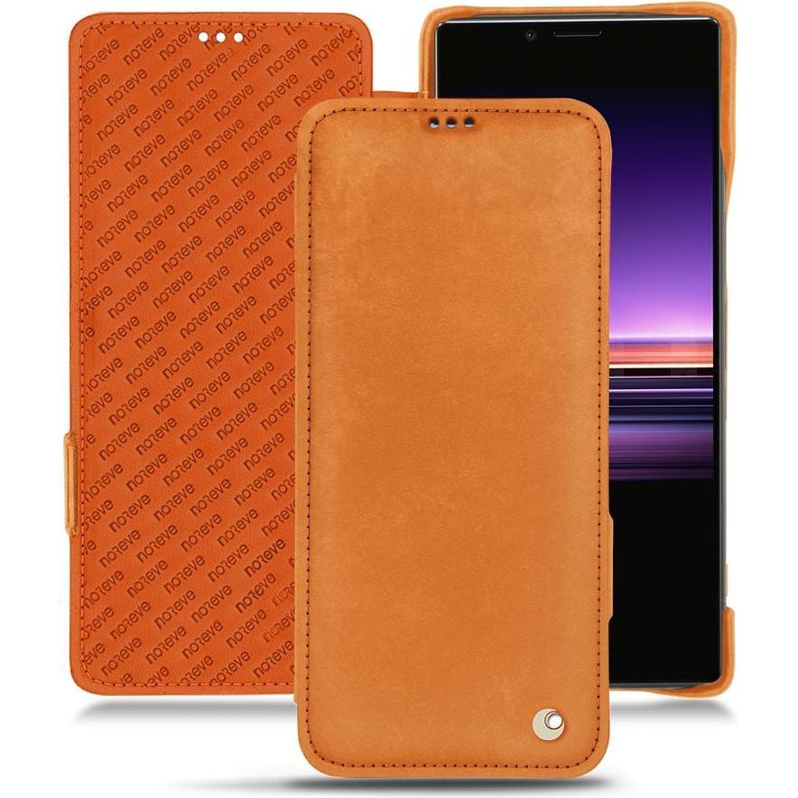 Thumbnail - Noreve Lederschutzhülle horizontal (Sony Xperia 1), Smartphone Hülle, Orange