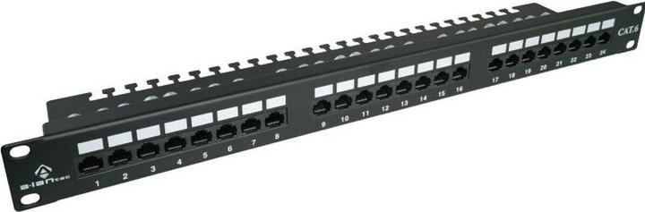 Produktbild ACT Patchpanel 48,30cm (19") 1HE 24xUTP CAT.6 mit Unterstützung von