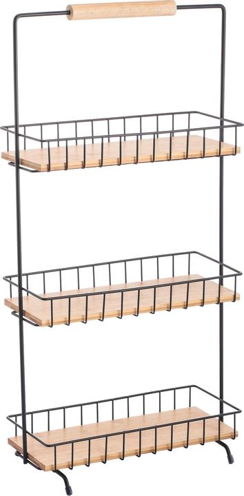 Produktbild MSV Aufbewahrungsbox Elie 29.5 x 15.5 x 58.5 cm, Nature/Schwarz (29.50 cm, 1x)