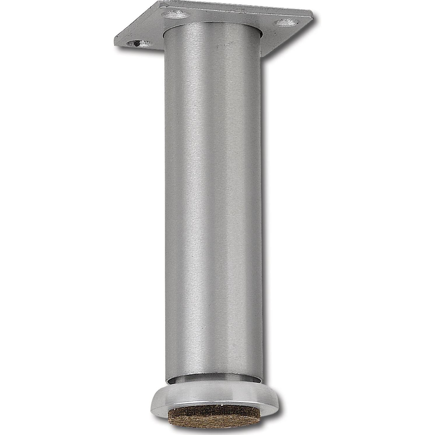 Simausrom, Tischbeine + Tischgestell, Dekorfuss Fuss ø 30 mm, Länge 190 mm, Fussteller, Aluminium gebürstet