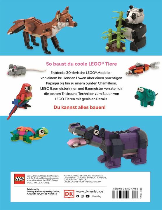 Produktbild Lego Bauideen - Tiere (Deutsch, Hannah Dolan, Jessica Farrell, Michael Schmidt, 2023)