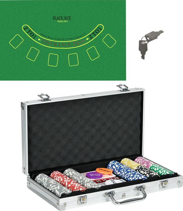 SportNow Pokerkoffer mit 300 Chips (Deutsch, Englisch)