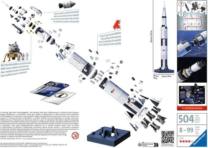 Actual product image Ravensburger Apollo Saturn V Rocket (440 pieces)
