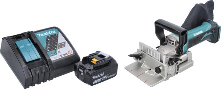 Actual product image Makita DPJ 180 RT1 Battery grooving cutter 18 V 100 mm + 1x battery 5.0 Ah + charger