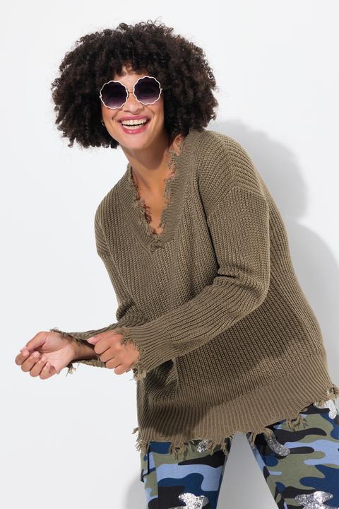 Actual product image Angel of Style Overzized sweater with fringes and long sleeves (54)