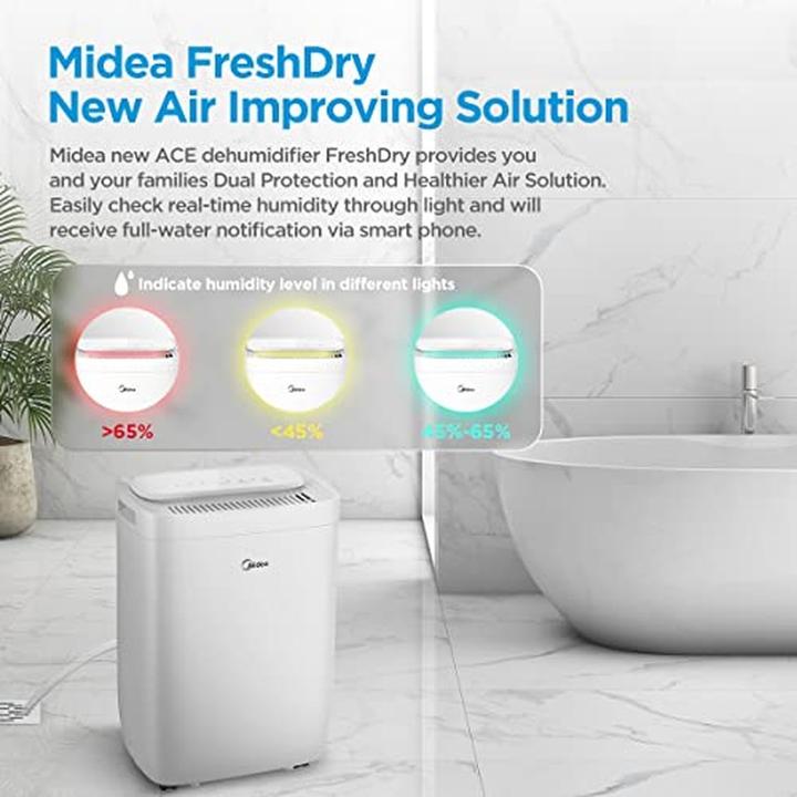 Produktbild Midea FRESH DRY 10 1,6 L 41,9 dB 190 W Weiss (16 m², 10 l/24h)