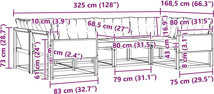 Produktbild vidaXL Outdoor-Sofa