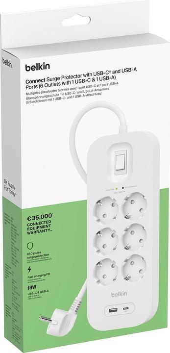 Produktbild Belkin Surgemaster Überspannungsschutz (6x, 2 m)