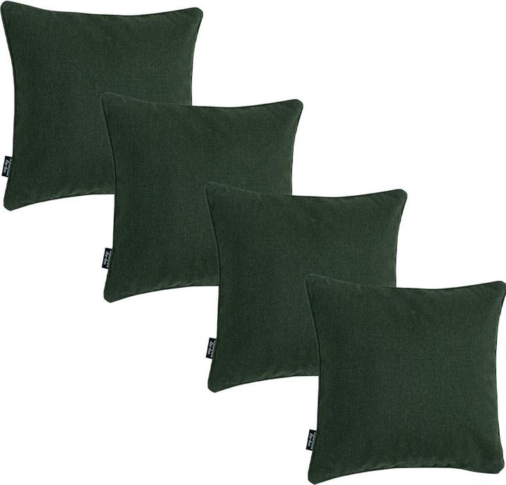 Madison 4er-Set Deko-Kissen wasserabwesend, bequemes Outdoorkissen, grün, 50 x 50 x 10 cm (50 x 50 x 10 cm)