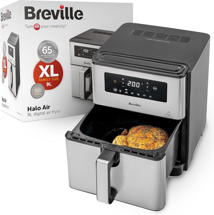 Breville Hot air fryer Halo Flexi 9 liters design compact black