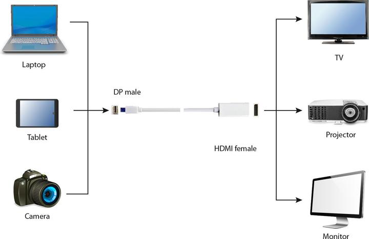 Produktbild Gembird A-mDPM-DPF-001-W (Mini DP, 15 cm)