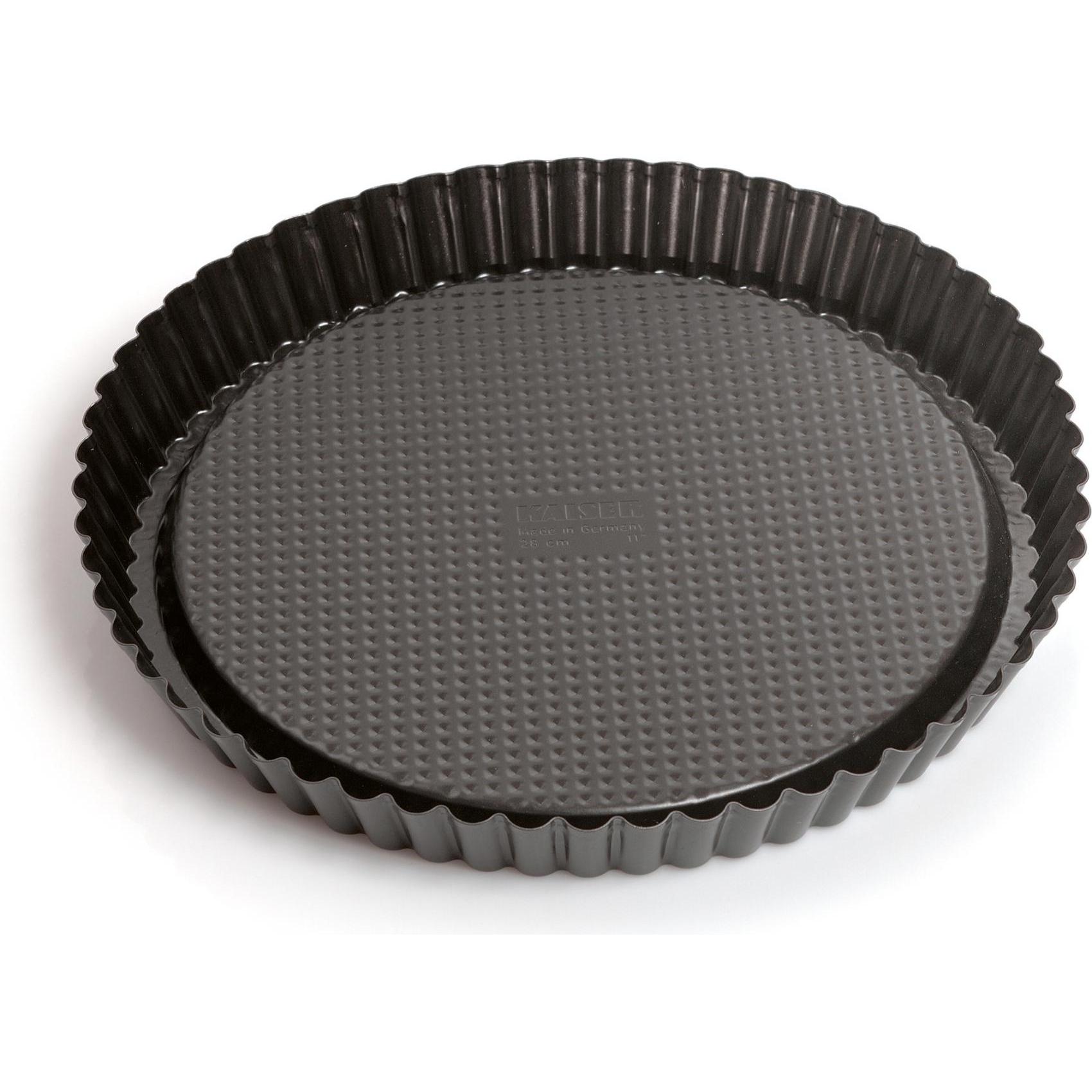 Kaiser Obstbodenform Obstkuchenform Tortenbodenform 28cm Classic beschichtet, Backform, Schwarz