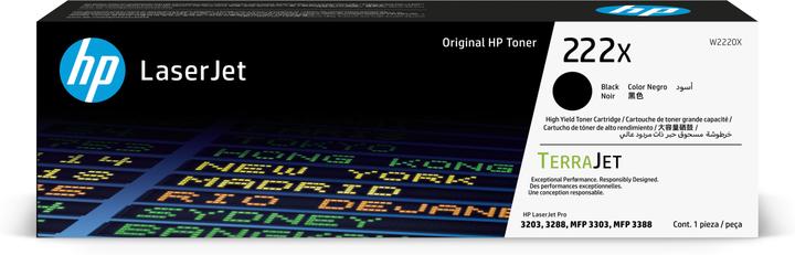 Produktbild HP 222X Schwarz Original LaserJet-Tonerkartusche mit hoher Reichweite, Schwarz, 1 Stück(e)