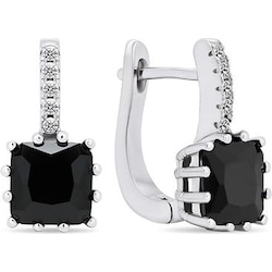Brilio, Ohrringe, Silver - Original silver earrings withack zircons EA670WBC