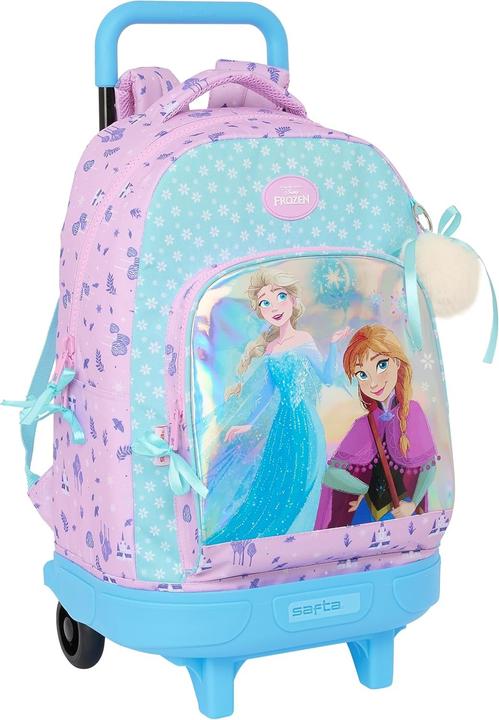 Disney Frozen Sac à dos scolaire à roulettes Cool days Violet Bleu ciel 33 x 45 x 22 cm