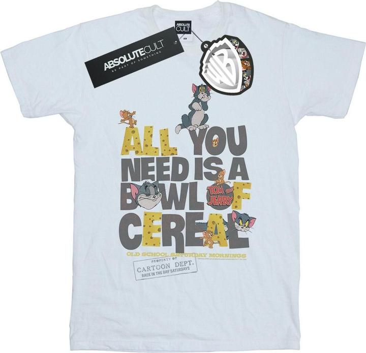 Actual product image Tom & Jerry Womens/Ladies All You Need Is Cotton Boyfriend T-Shirt (XXL)