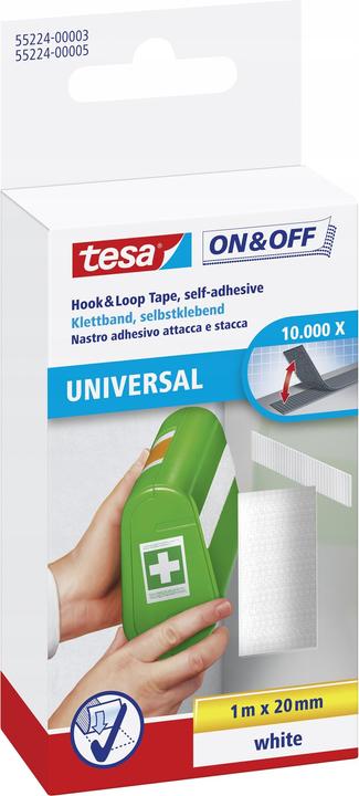 tesa On&Off Klettband, selbstklebend (20 mm)