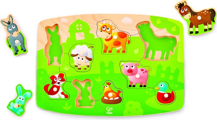 Produktbild Hape Bauernhofpuzzle (9 Teile)