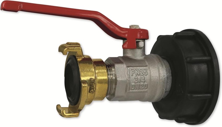 Produktbild Puteus IBC Adapter 92187, 3/4", mit Kugelhahn (101.60 mm)