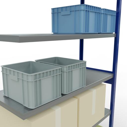 Actual product image Schulte Lagertechnik MULTIplus250 boltless add-on bay system with length bolts