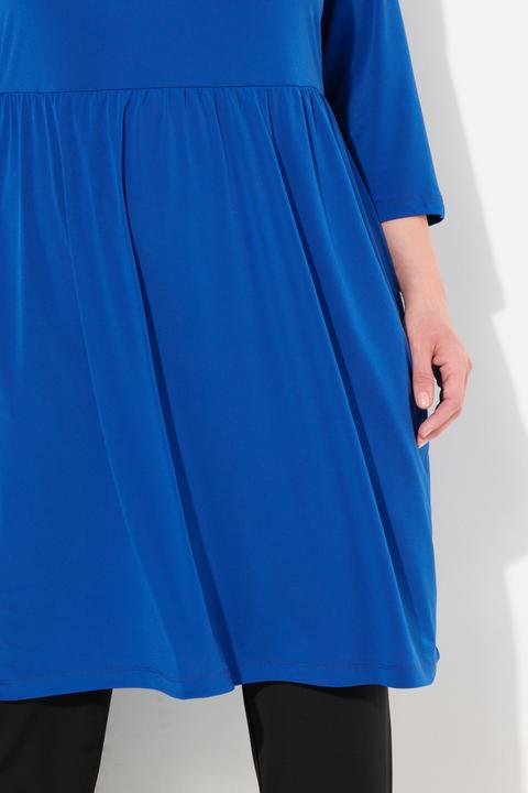 Produktbild Ulla Popken Longshirt, A-Linie, Tunika-Ausschnitt, 3/4-Arm, Taschen (50, 52)