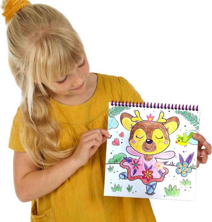 Actual product image Ses Creative Colouring Book Activity 3 in 1 Glitter