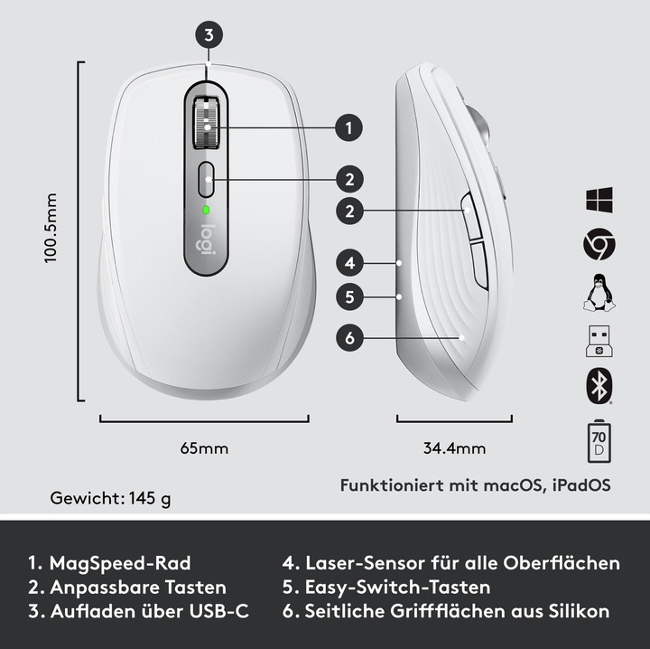 Logitech MX Anywhere 3 (Kabellos)