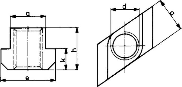 Immagine prodotto Amf Dado con scanalatura a T Rombo