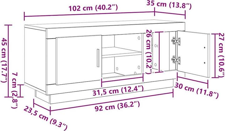 Image du produit vidaXL TV-Schränk (102 x 35 x 45 cm)