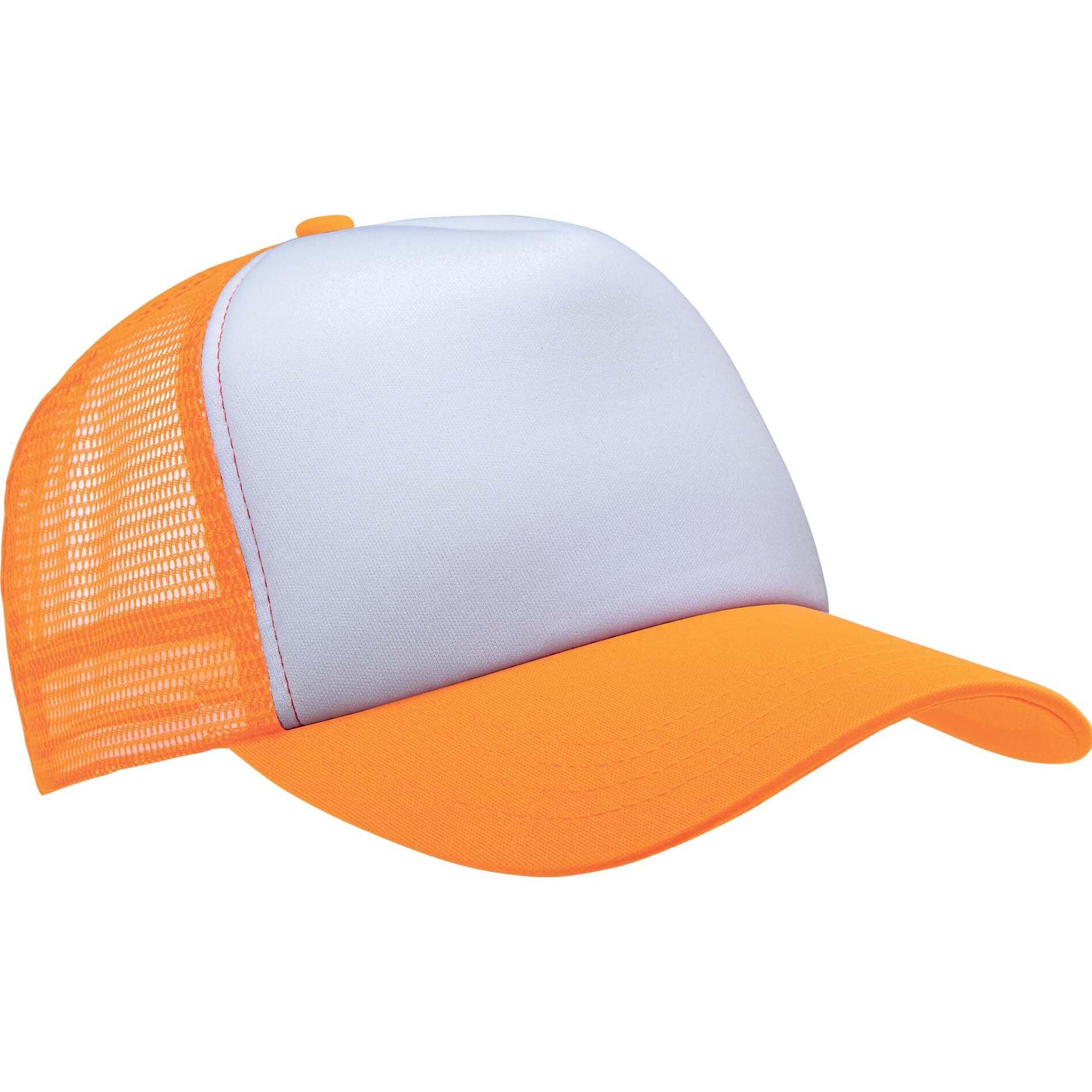 K-up, Cap, Trucker Hat, Orange, Weiss, (One Size)