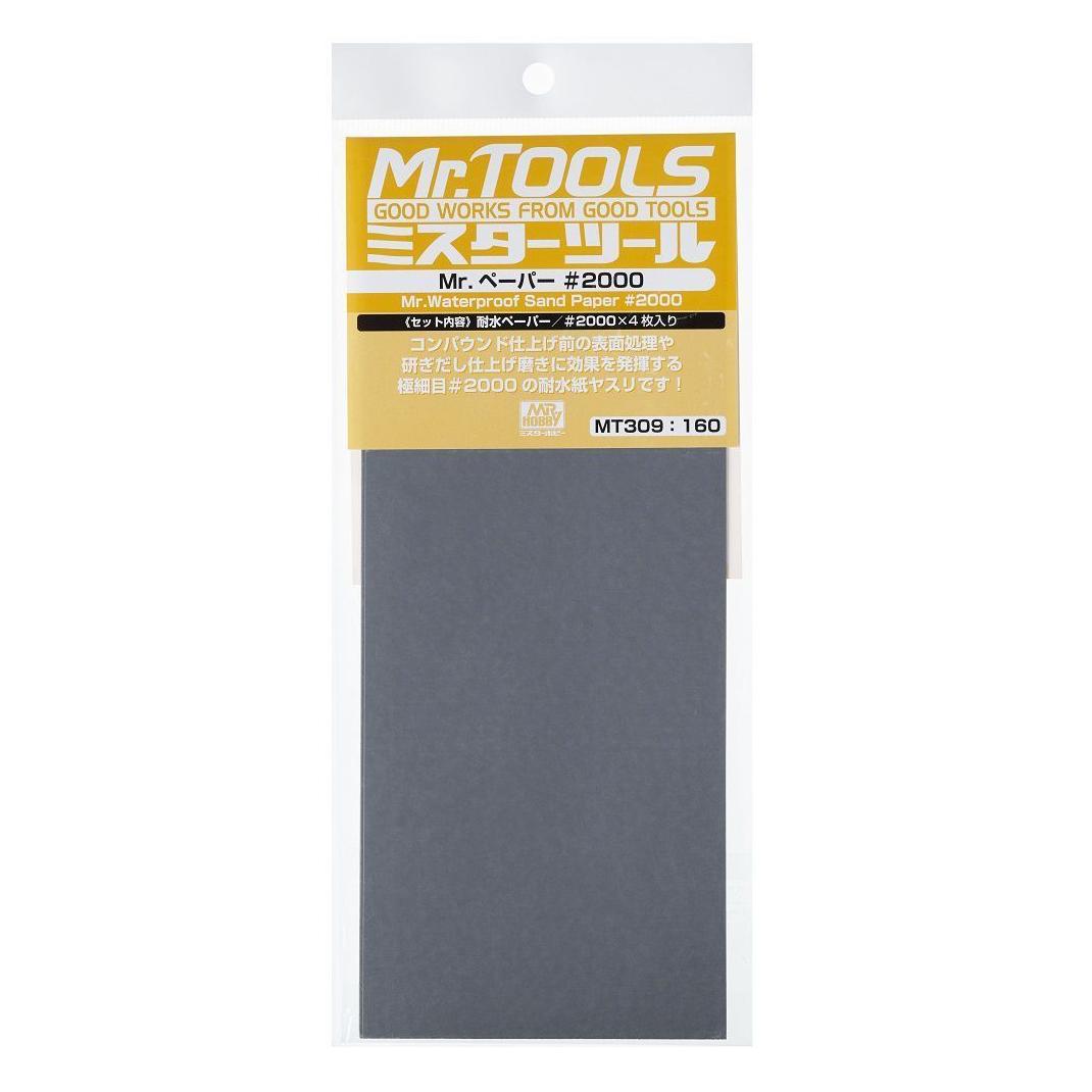 Mr.Hobby Mr Hobby -Gunze Mr Waterproof Schuurpapier #2000 X 4 Vellen