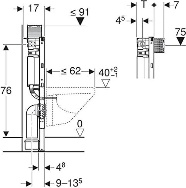 Produktbild Geberit Duofix Omega H82