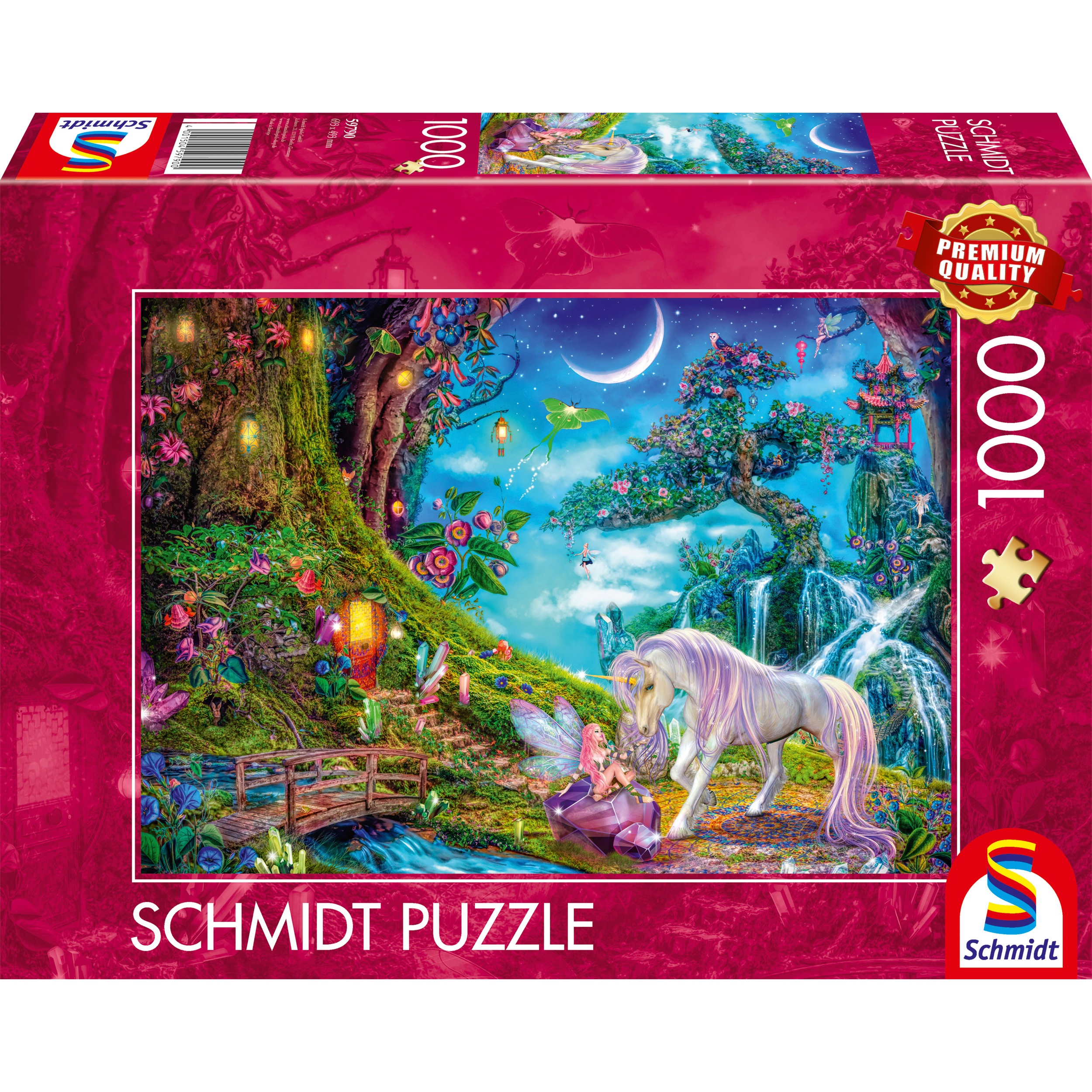 Schmidt Spiele Wo sich Einhorn und Elfe gute Nacht sagen 1000 Teile (1000 Teile)