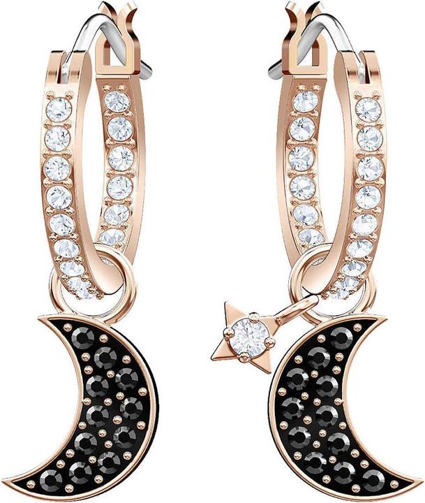 Swarovski Orecchini a cerchio Duo Moon Stud (Acciaio inossidabile)