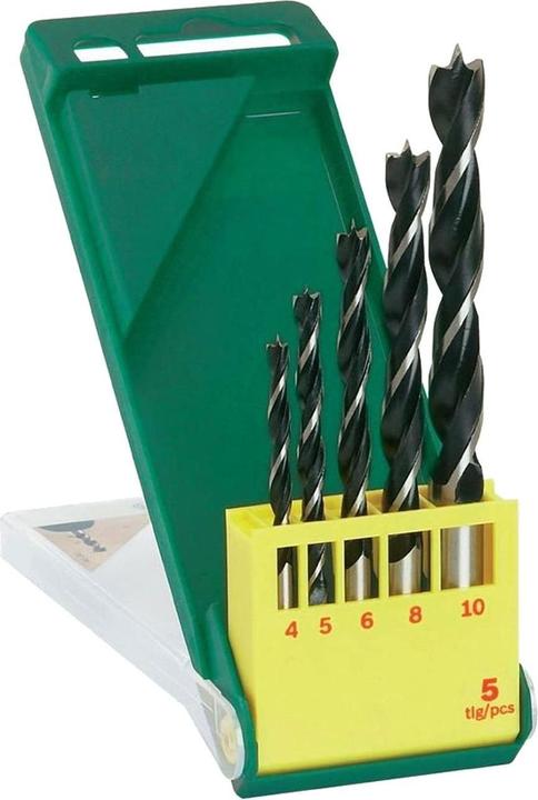Actual product image Bosch Zubehör Wood drill bit set, 5-piece, 4 - 10 mm (4 mm, 5 mm, 6 mm, 8 mm, 10 mm)