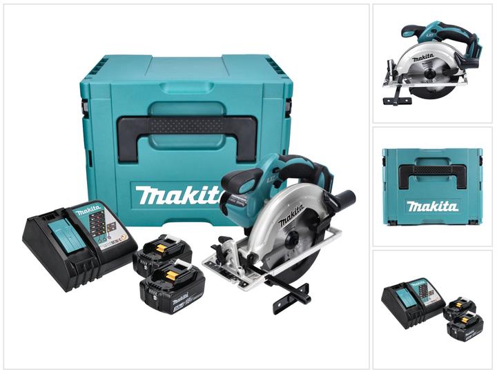 Actual product image Makita DSS 611 RFJ cordless circular saw 18V 165 mm in Makpac + 2x 3.0Ah battery + charger