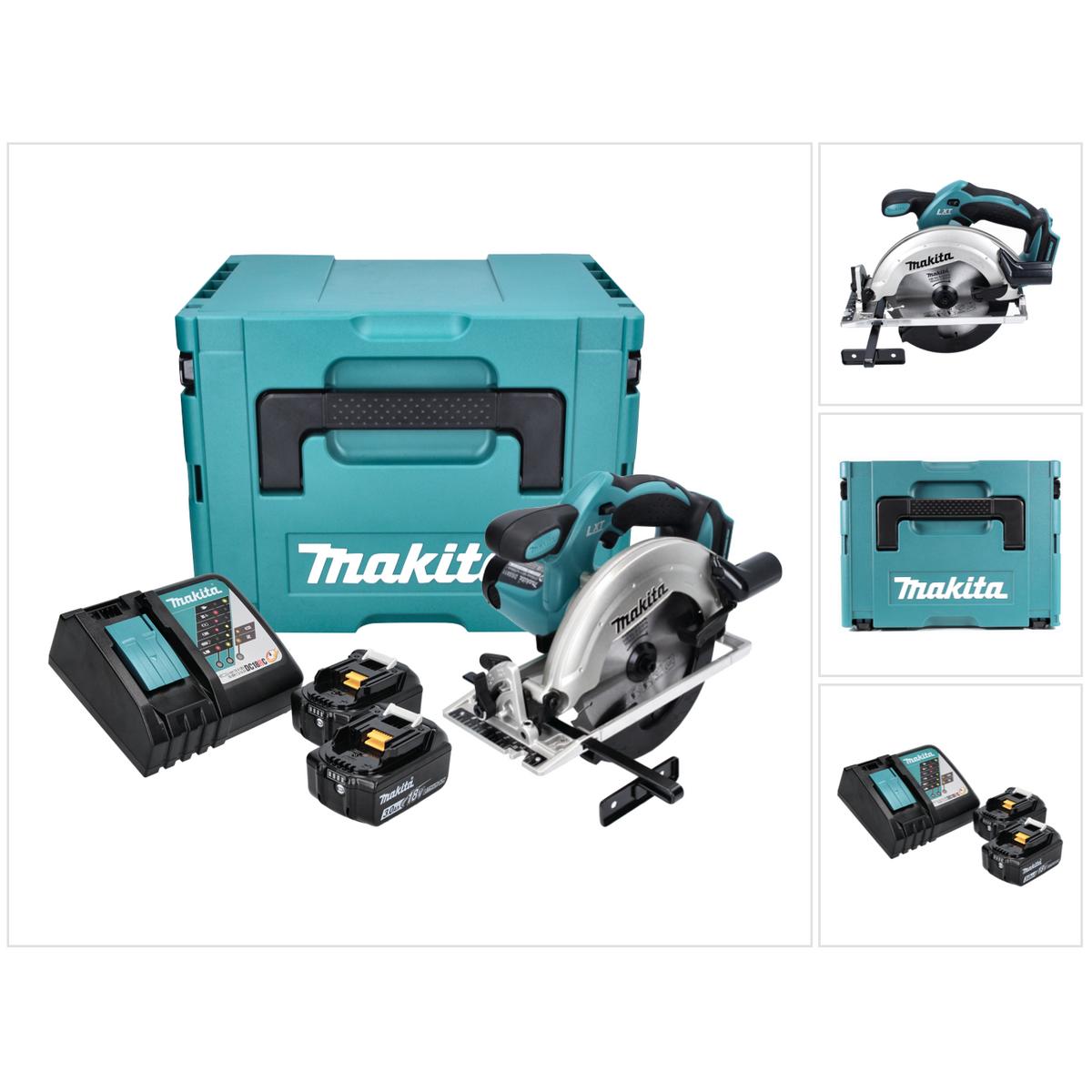 Makita, Sega circolare, DSS 611 RFJ 18V Sega circolare a batteria 165mm in valigetta Makpac + 2x Batterie BL1830 3,0
