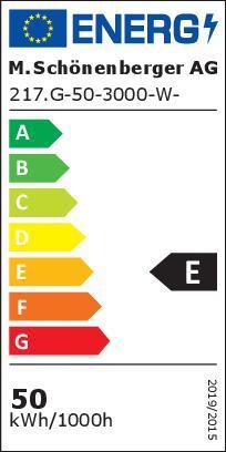 Label énergétique Schönenberger LED DALI-Pendelleuchte GLOS Up&Down (3000K) (6250 lm)
