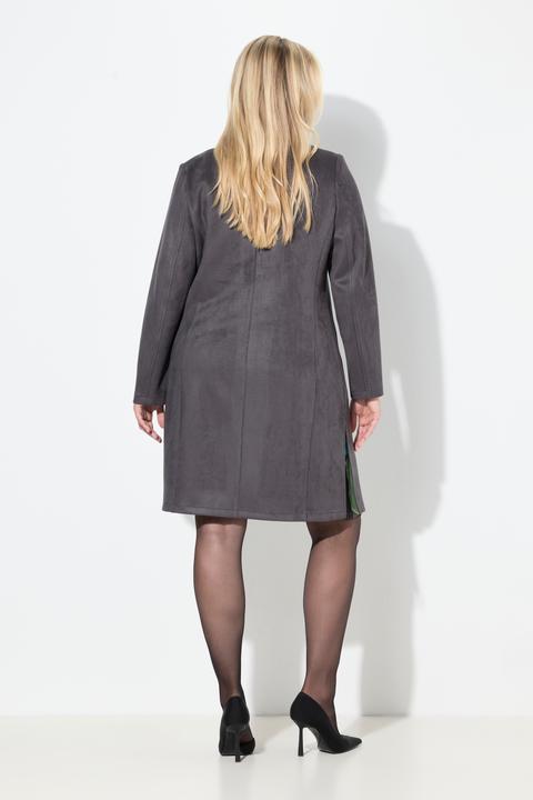 Immagine prodotto Ulla Popken Blazer lungo in velours con revers e maniche lunghe (54)