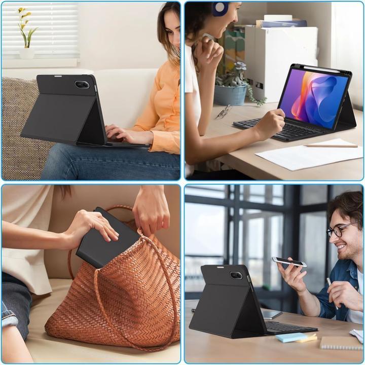 Actual product image Tech-Protect SC Pen Case für Xiaomi Redmi Pad 2 11.0 mit Tastatur, Schwarz (English-international, Xiaomi Redmi Pad 2)