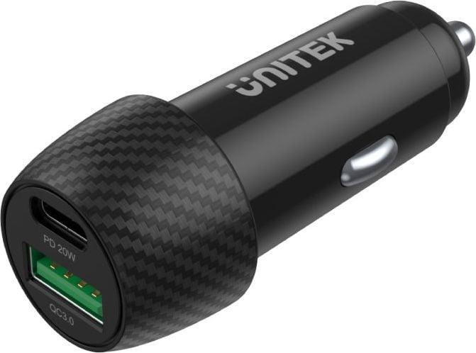 Unitek CAR CHARGER, USB-A USB-C, QC3.0, P1400A