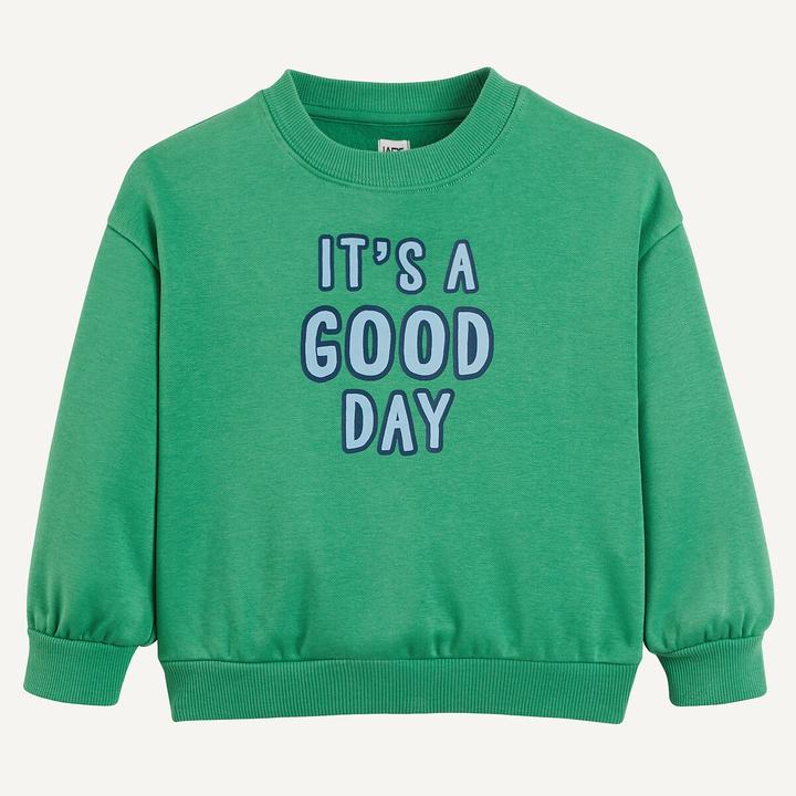 Produktbild La Redoute Collections Sweatshirt mit rundem Ausschnitt und Message (116)