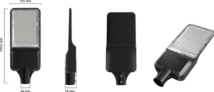 Enovalite Solar LED-Strassenleuchte-PRO (4300 lm, IP65)