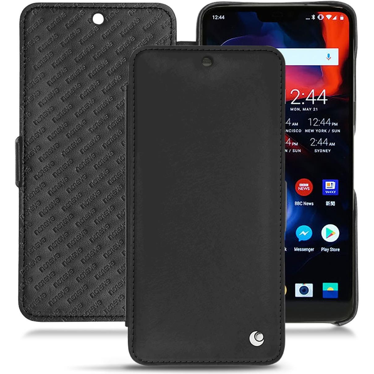 Noreve Lederschutzhülle horizontal (OnePlus X), Smartphone Hülle, Schwarz