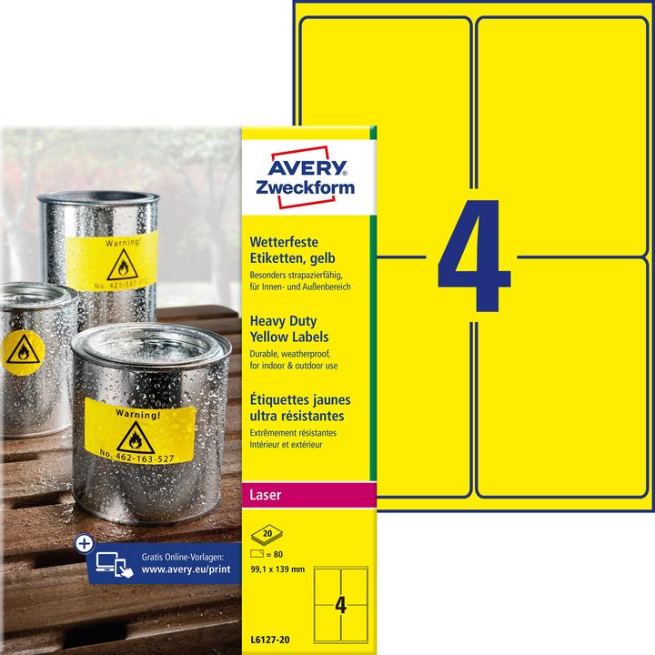 Produktbild Avery Wetterfeste Folien-Etiketten
